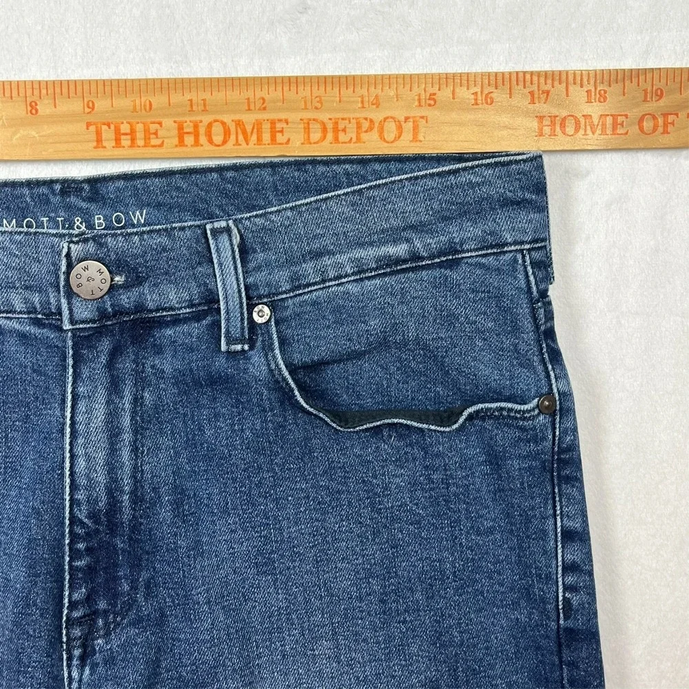 Mott & Bow Slim Jeans Mens 32x34 (Fits 34x34) Warrick Medium Wash Stretch Denim
